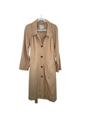 Everlane Camel Gathered Drape Trench, M